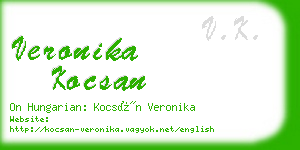 veronika kocsan business card